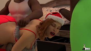 Preview 3 of Benz Nikki - Thick wife Mrs Keagan gangbanged for Christmas