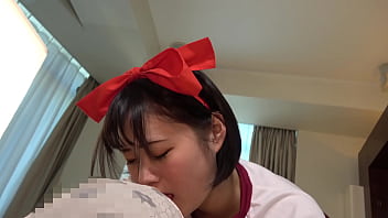 Preview 3 of Teen Virgn Sex - Uncensored,  18-year-old beautiful breasts,  big breasts,  black hair beauty. Suzu-chan. Shaved pussy creampie sex cosplay blowjob 1.