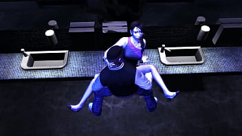 Preview 3 of Siswi Berseragam - GTA 4 - Luis Fucks an Asian Babe (Kay Hartman) in the Club Bathroom