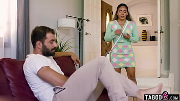 Preview 1 of Pussy Lickings Caught Sex - Suspicious latina MILF wife catches husband Liv Revamped jerking off his big dick