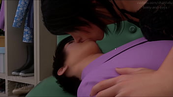 Preview 2 of Tyypntrgk - My stepsister milks my hard dick until I cum all over her feet - [Milfy City - Caroline 3]