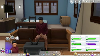 Preview 1 of Sexy Hot Teenager - handsome skinny brunette in a shirt,  sims 4