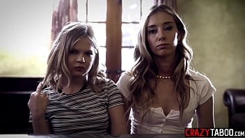 Preview 2 of Husband Swaps Wife - Teen lesbian troublemakers Haley Reed and hot Coco Lovelock fucked so hard