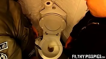 Preview 2 of Littele Kids - Cops enjoy taking a leak before slapping a man and his ass