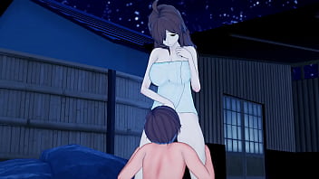 Preview 1 of Kloe En La Piscina - KonoSuba: Kazuma Finds Wiz at The Hot Springs
