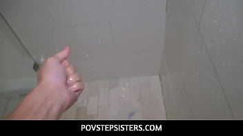 Preview 1 of Xnxxfp Com - PovStepsisters  -  Stepsisters,  Valentina Jewels and Arietta Adams threesome with Stepbrother after catching them fucking