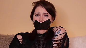 Preview 4 of Sex With Mala - Duck Tape and Gag Ball Masturbation