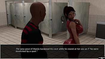 Preview 3 of Anak Osis Ngeww - MANILA SHAW - Big Boobs Babe Seduces old Man - Animation,  Porn games,  Adult games,  3d game