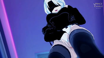 Preview 2 of Bazilian Beauty - YORHA 2B MASTURBATING UNTIL INCREDIBLE ORGASM - NIER AUTOMATA