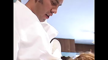 Preview 2 of Squriting In Maugth - Naughty Latin peacherino with red hair gives some head to her boyfriend on the kitchen