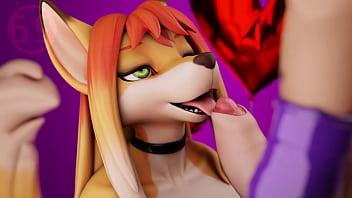 Preview 2 of Poe Detras Por Negro - Futa fox having fun with hyena