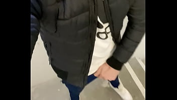 Preview 1 of Chine Big Ass - chav jerks off in building stairwell