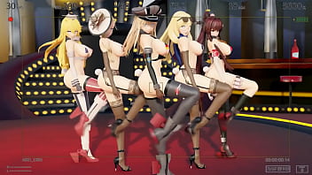 Preview 2 of Yoga Stdpmo - MMD Excuse me - 「 Iowa．Hood．Bismarck．Richelieu．Yamato 」