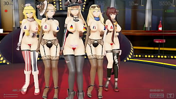 Preview 1 of Yoga Stdpmo - MMD Excuse me - 「 Iowa．Hood．Bismarck．Richelieu．Yamato 」