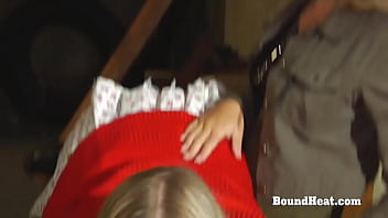 Preview 1 of Emanuwela Sexy - Big Ass Lesbian Slave Bent Over Madames Knee And Fingered Hard