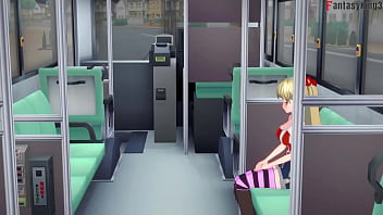 Preview 1 of M Sexoconhija - Airi Akizuki Sucking dick on the bus | 1 | Oni chichi | cute blonde step public | Full And POV on Sheer and PTRN: Fantasyking3