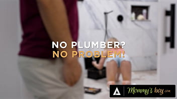 Preview 1 of Nija Hatori Sex - MOMMY&#039_S BOY - Overconfident MILF Cory Chase Gets Comforted By Stepson After Failing To Fix Plumbing