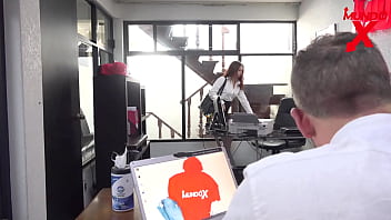 Preview 1 of Dady Romantic Beautiful Daughter - The boss is going to kick her out of work and she sucks his cock so he doesn&#039_t do it