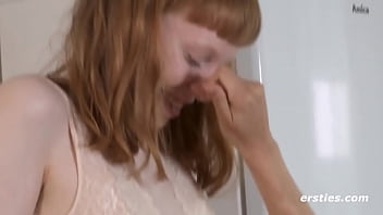 Preview 3 of Poly Anal Hot - Ersties: Redheaded Babe Loves Being Stimulated With Ice