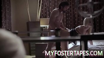 Preview 2 of Farah Ding Dong Naked Boobs - Eighteen-year-old adoptive candidate Elsa Jean is snuggled by her adoptive parents in a fiery threesome