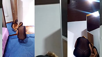 Preview 1 of Jpav Me - Undressing,  black transparent dress and crystal panties