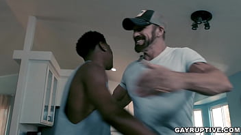 Preview 2 of Meyzaxxx - Interracial ass fucking with old guy coach Dallas Steele. Coach Dallas compliments Ty Santana and realizes how in love Coach is with the player. He starts touching the teen guy down to his black dick