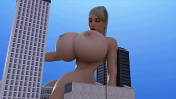 Preview 3 of Slow Trib - naked giantess sex with buildings