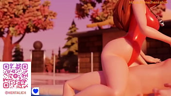 Preview 3 of Rade Wap In - Red-haired beauty with a perfect figure gets a creampie in a swimsuit