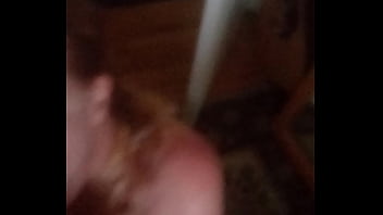 Preview 3 of 12 Inch Dildo Deep Anal - Nasty milf sucking my balls.
