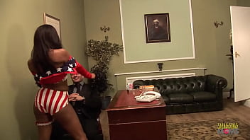 Preview 1 of Mom Come In Fuck - Black secretary with big tits fucks her boss for a promotion