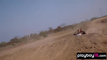Preview 4 of Indian Teachers Students - Big boobed badass babe Dani Mathers and her nude GFs enjoyed the moto cross