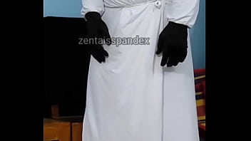 Preview 4 of Kuari Bur - Zentai crossdresser burqa hijab mask  visit Mistress home