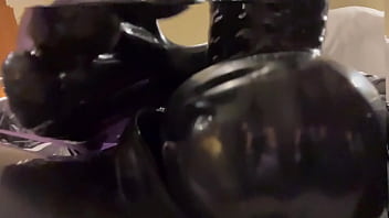 Preview 4 of Hayes Fatll Torrent - Masturbating gently in total latex