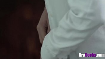 Preview 1 of Saggy Tots Downblouse - Virgin Brother Practices On Bro&#039_s Asshole To Fuck GF