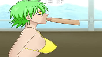 Preview 1 of Big Grill Sex The Small Boy - Hikage&#039_s blowjob