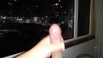 Preview 3 of My Mom Not Love Japanese Movi - Me masturbo en la vantana de noche