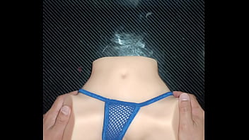 Preview 2 of 5yeats Girl Xxxbf - TRAILER: CANDY RECIBE MASIVO CRIEMPIE! EN TANGA DE MALLA AZUL.
