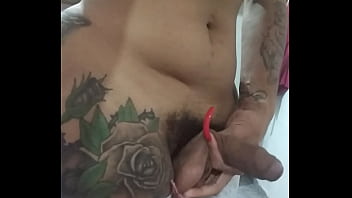 Preview 2 of Husband Porn Peeing Pants - KAMILLY CAMPOS MOSTRANDO MEU PAU NO ESPELHO