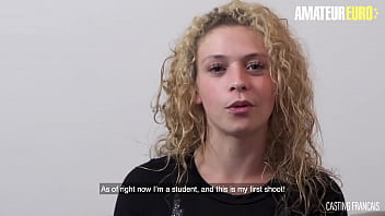 Preview 1 of Boy Cey - Blonde French Bitch Leila Wants Some Fat Fresh Penis For Her Small Pussy In Nasty Amateur Action After Interview - AMATEUR EURO