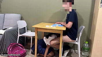 Preview 2 of You Like Sucking Dick - 18yo Thai student suck her english teacher