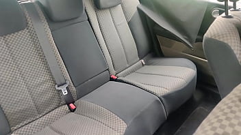 Preview 1 of She Really Like - Busy worker in red heels masturbates her pussy and ass in a car taxi/uber