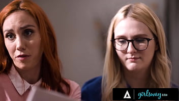 Preview 2 of Mom Tidyup - GIRLSWAY - Conservative Pristine Edge and Her Best Friends Fuck Each Other During College Meeting