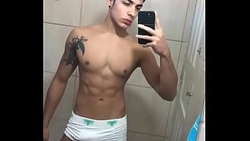 Preview 2 of Black Leslies On Pool Table - Modelo Luan excitado de cueca