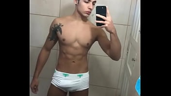 Preview 1 of Black Leslies On Pool Table - Modelo Luan excitado de cueca