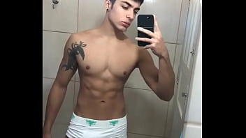 Preview 4 of Black Leslies On Pool Table - Modelo Luan excitado de cueca