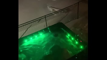 Preview 2 of Hand Job And Cumshot Milf - Amateur hotwife fucks in hot tub