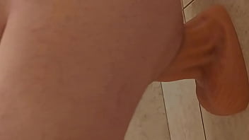 Preview 4 of Army Duck Me - Fucking a Goliath lookalike dildo standing up