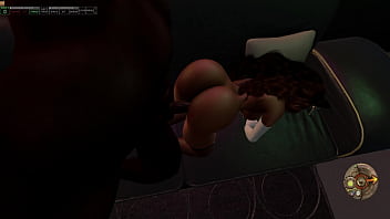 Preview 2 of Berazz Mom - Second Life Black man fucks asian woman on a couch
