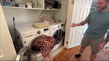 Preview 1 of Indian Hot Girl Rep - I Fuck My Big Booty MILF Stepmom Stuck in the Washer! Steve Rickz
