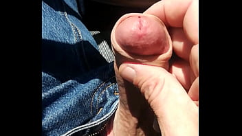 Preview 2 of Throat Trany - I masturbate in the car under the sun